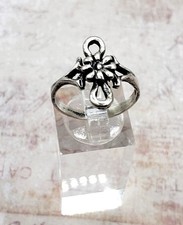 Vintage Flower Design Casual Ring 925 Sterling Silver
