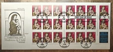 US #3244a ArtMaster  BOOKLET PANE OF 20 Madonna & Child on single FDC