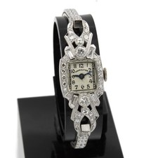 Ladies' Hamilton Platinum & Diamond Cocktail 15mm Manual Watch #W118955-1