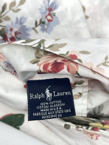 Ralph Lauren Petticoat King Kissenbezug 100% Baumwolle Floral Vintage UNBENUTZT - Bild 2 von 3