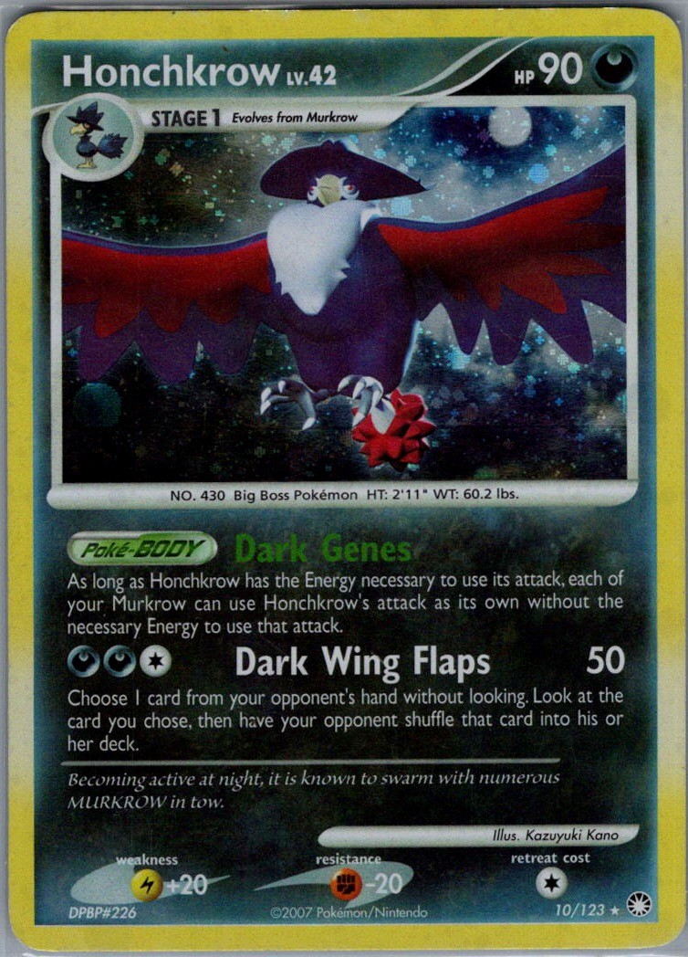 Honchkrow Holo Rare Mysterious Treasures 10/123 NM