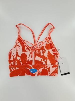 Nike Indy Icon Clash Orange Sports Bra Dri-FIT Marble Size XS XSMALL DM0668-817