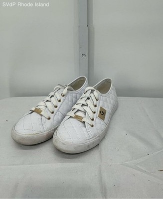 G by Guess Quilted Pattern White Athletic Shoe Women 7