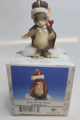 Fitz & Floyd Charming Tails King of My Heart Mouse Figurine With Original Box 