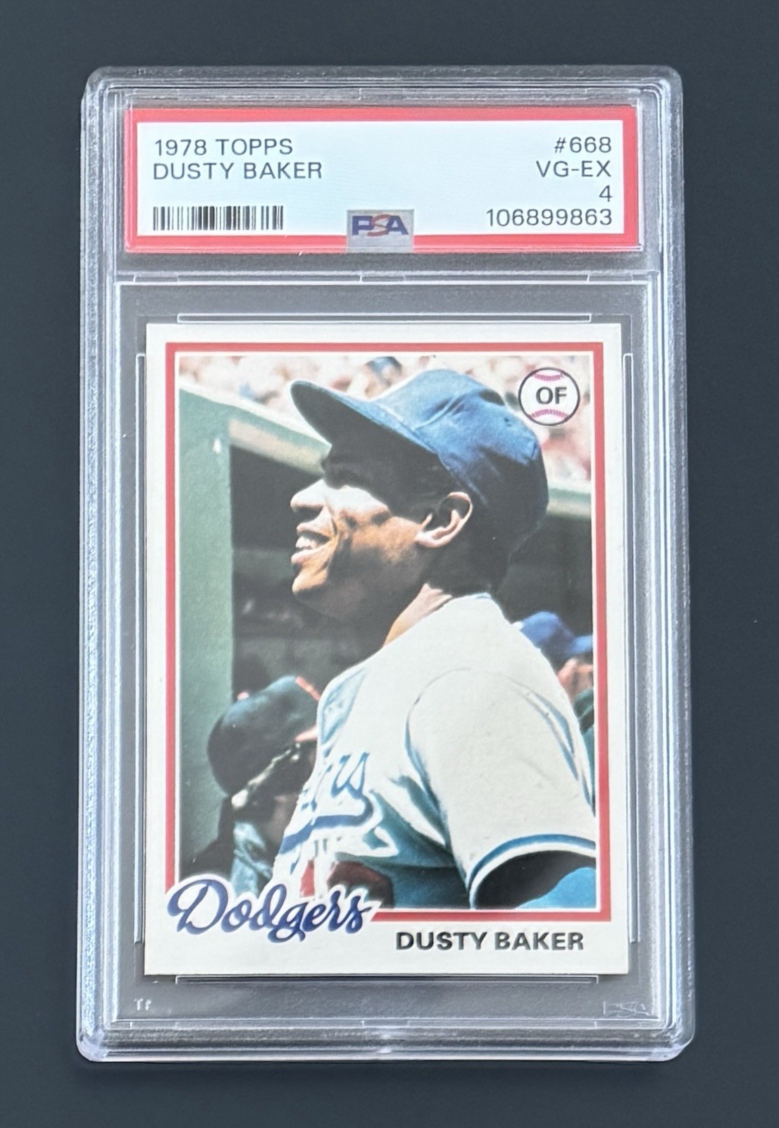 VINTAGE GRADED BASEBALL CARD • DUSTY BAKER