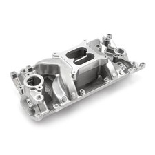 Chevy Sbc 350 Vortec Mid-air Midrise Aluminum Intake Manifold Polished