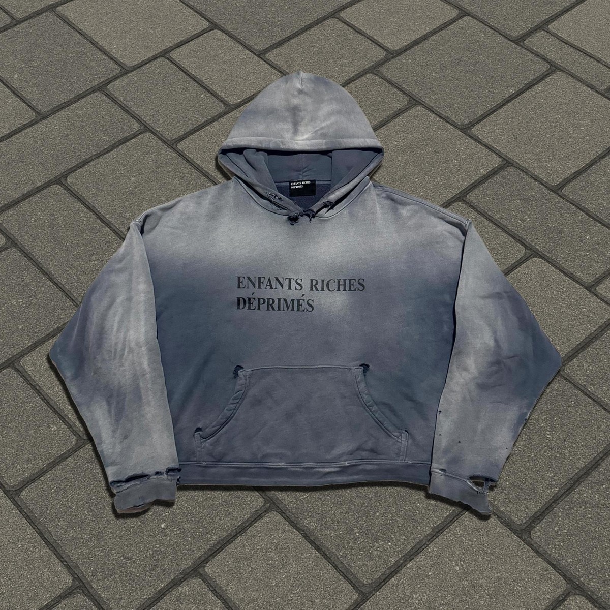 Enfants Riches Deprimes Light Blue Distressed Logo Hoodie | eBay