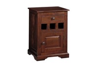 Nachtschrank Nachtkommode Boxspringbett 46X40 Akazie Holz Massiv Braun Kolonial