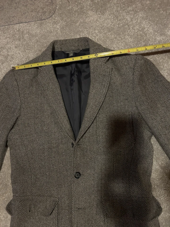 Abrigo deportivo gris espiga tweed de L.L. Frijol. Talla 38. Foto 3 de 4