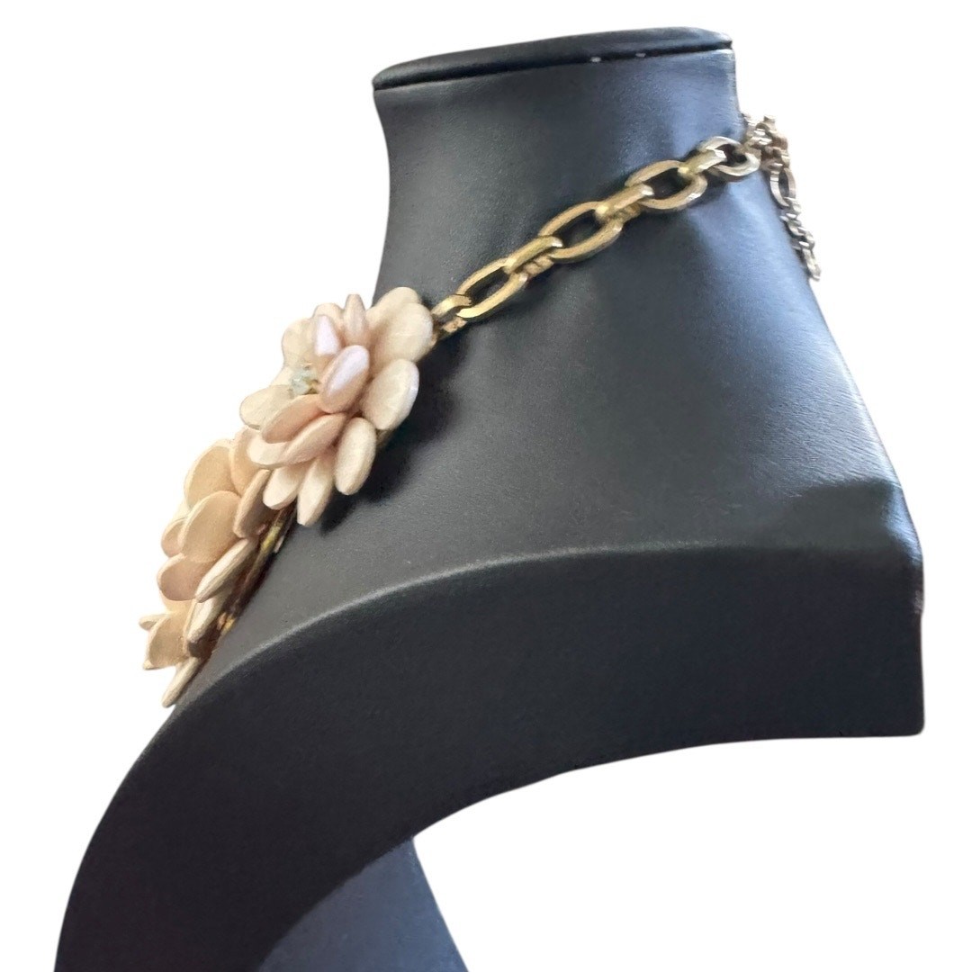 J. Crew Dramatic Blush Floral Statement Necklace … - image 10