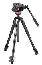 Manfrotto MVK502055XPRO3 MVH502AH Fluid Video Head w/MT055XPRO3 Aluminum Tripod