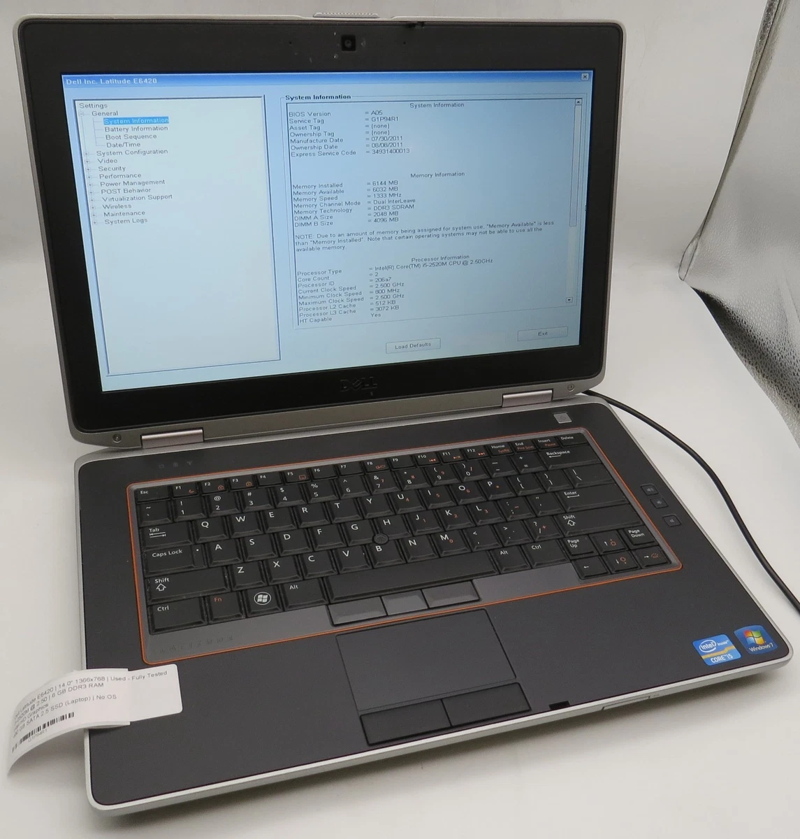 Dell Intel Core i5 2nd Gen. 6GB RAM PC Laptops & Netbooks for sale