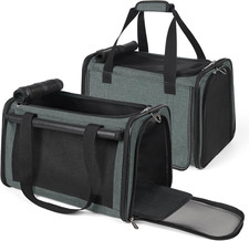 2 Packs 25 Lbs Lightproof Soft Sided Pet Carrier for Large Cat Small Dog Airli