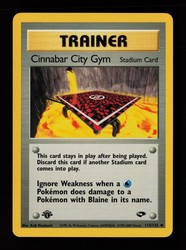 Cinnabar City Gym 113/132 Gym Challenge 1st Edition