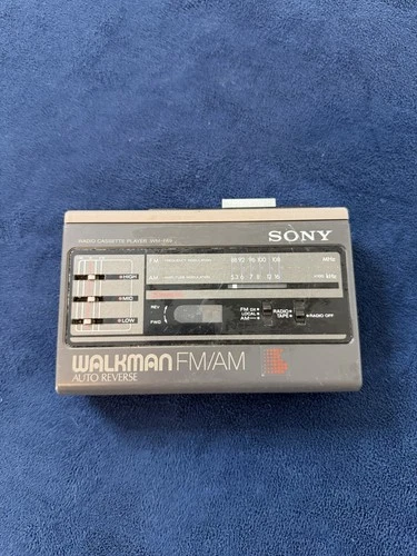 Vintage 80’s Sony Walkman WM-F69 portable radio cassette player (Tested Working)