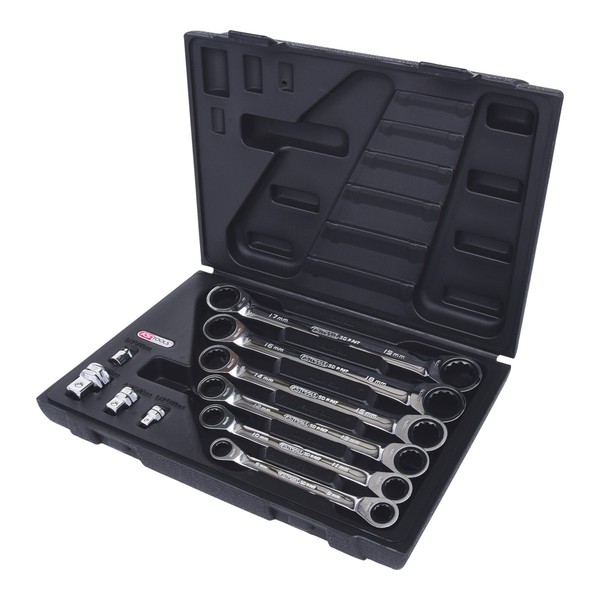 KS Tools Gearplus Doppel-RatschenringschlüSsel-Satz 10-Teilig 8-19Mm-image