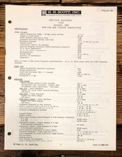HH Scott Model 388 Receiver Service Manual *Original*