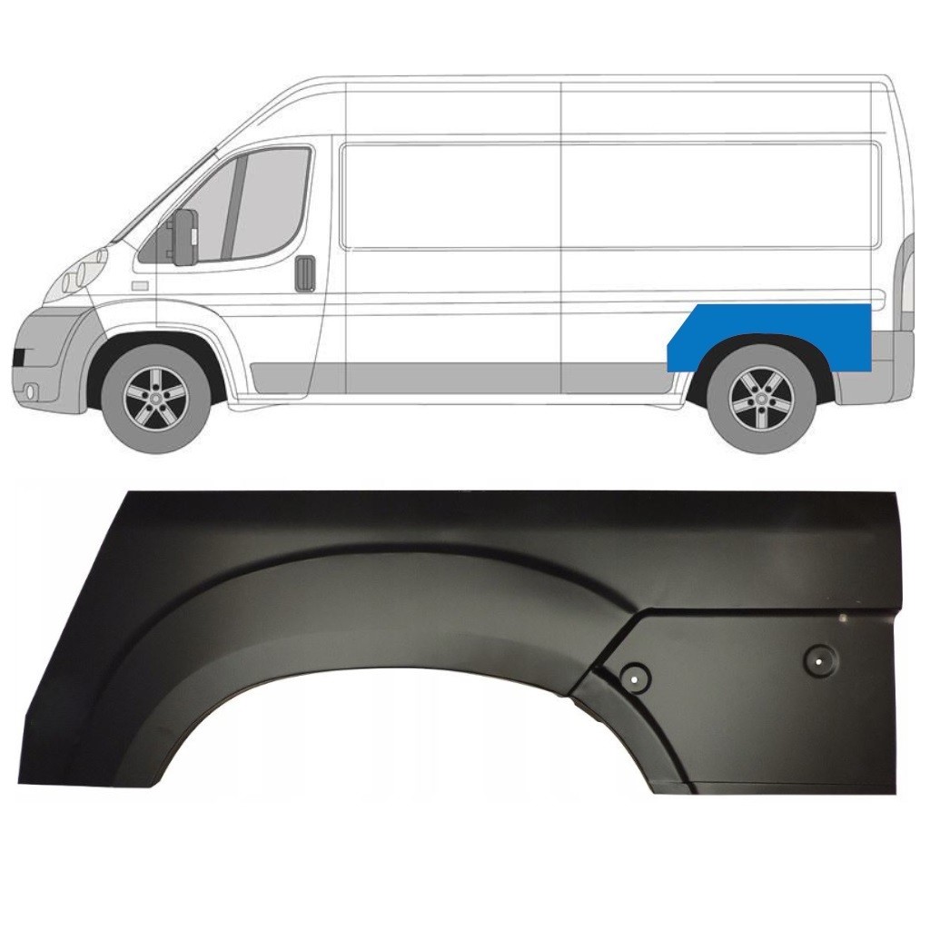Rear wing repair panel for Citroen Jumper 2006-2014 / Left