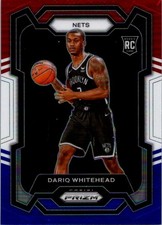 2023-24 Panini Prizm #175 Dariq Whitehead Prizms Red White and Blue