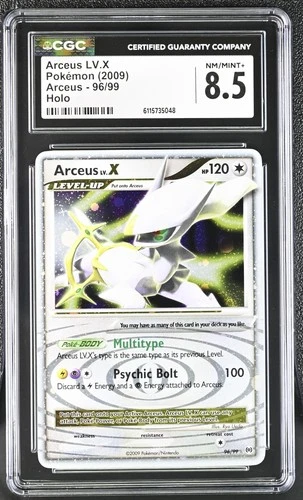 CGC 8.5 Arceus LV.X 2009 Arceus 96/99 Holo Pokemon Card