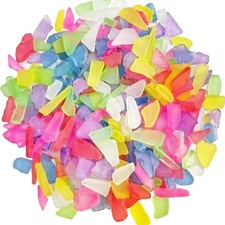 14oz Colorful Frosted Sea Glass Pieces for Crafts 0.4-1inch,