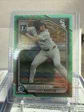 2024 Bowman Draft - Chrome Casey Saucke II #BDC-33 Aqua Wave Refractor /125 (RC)