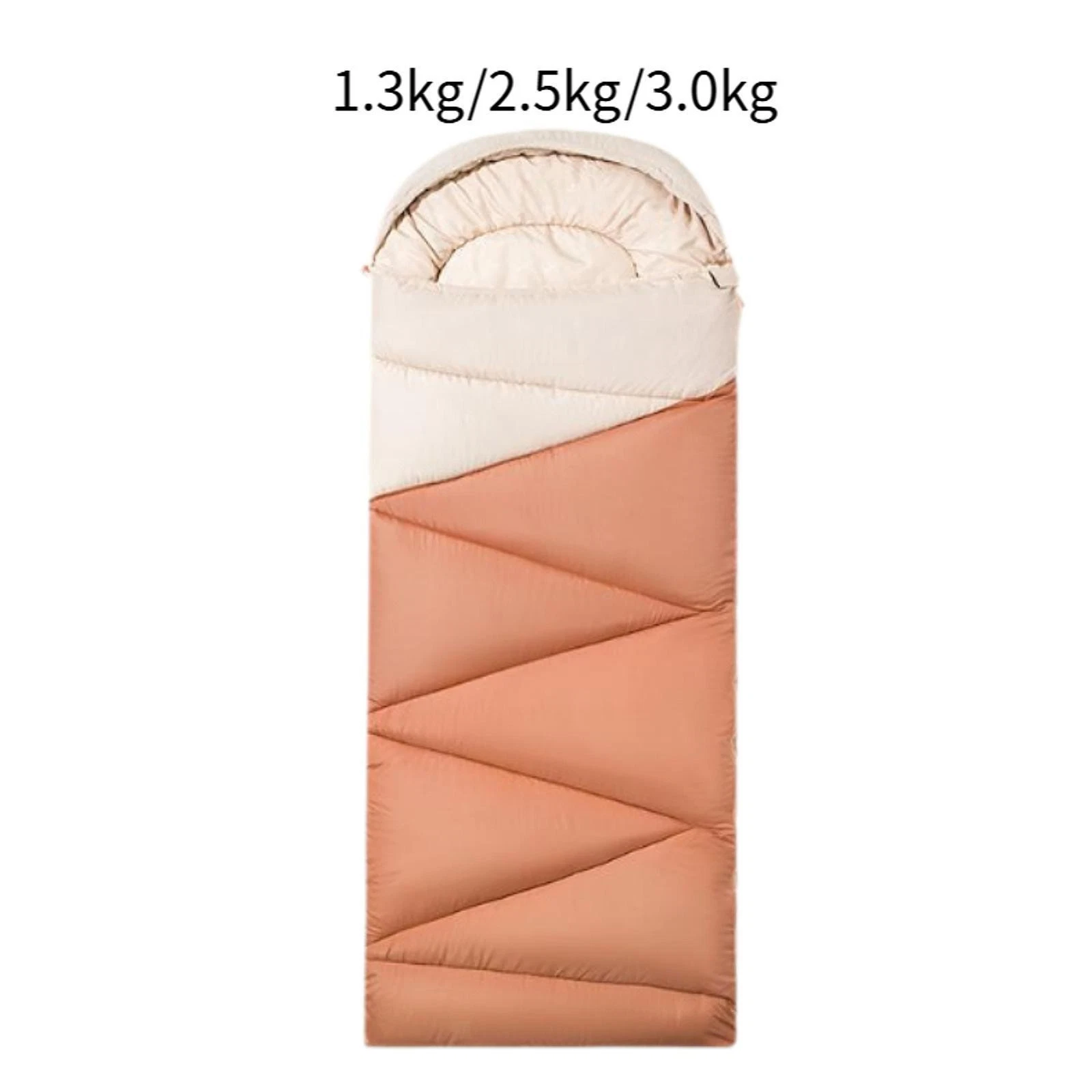 Camping Sleeping Bag with Hood Zippered Envelope Sleeping Bag Cold Weather Sleep