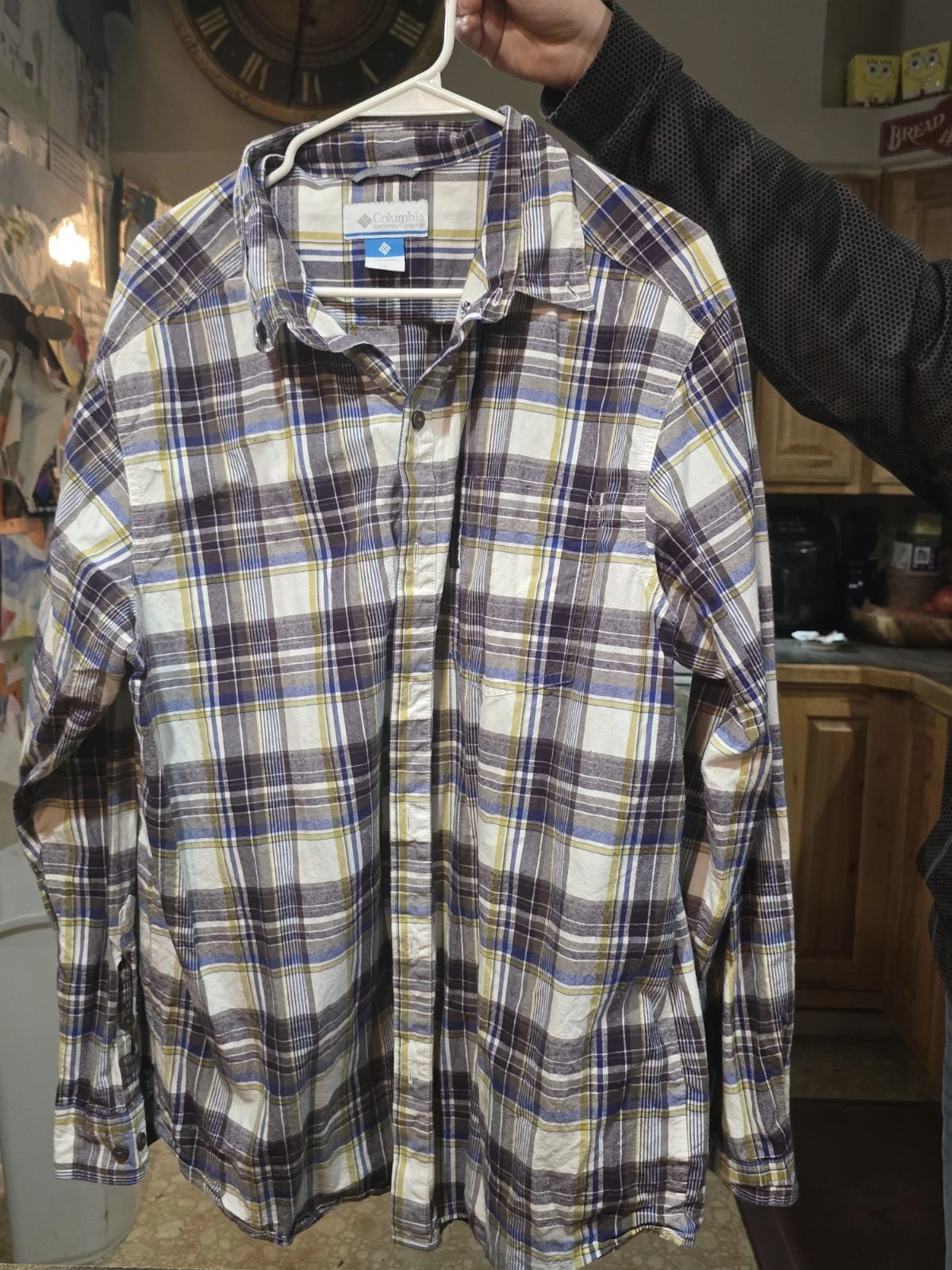 Columbia mens xl button down plaid long sleeve