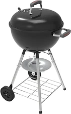 18" Portable Charcoal Barbecue Grill with Adjustable Air Vent, Storage Rack, 245