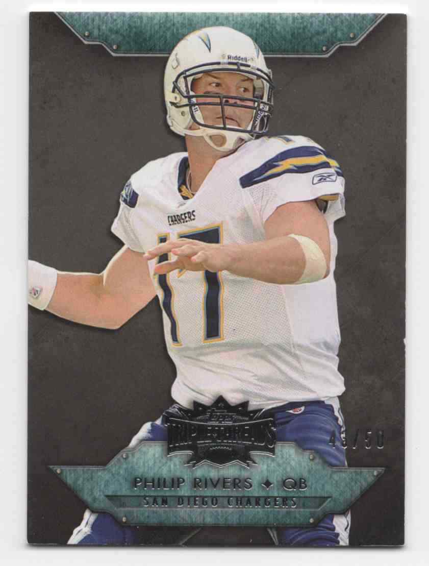 2012 TOPPS TRIPLE THREADS ONYX PARALLEL PHILIP RIVERS #D /50 SP LA CHARGERS