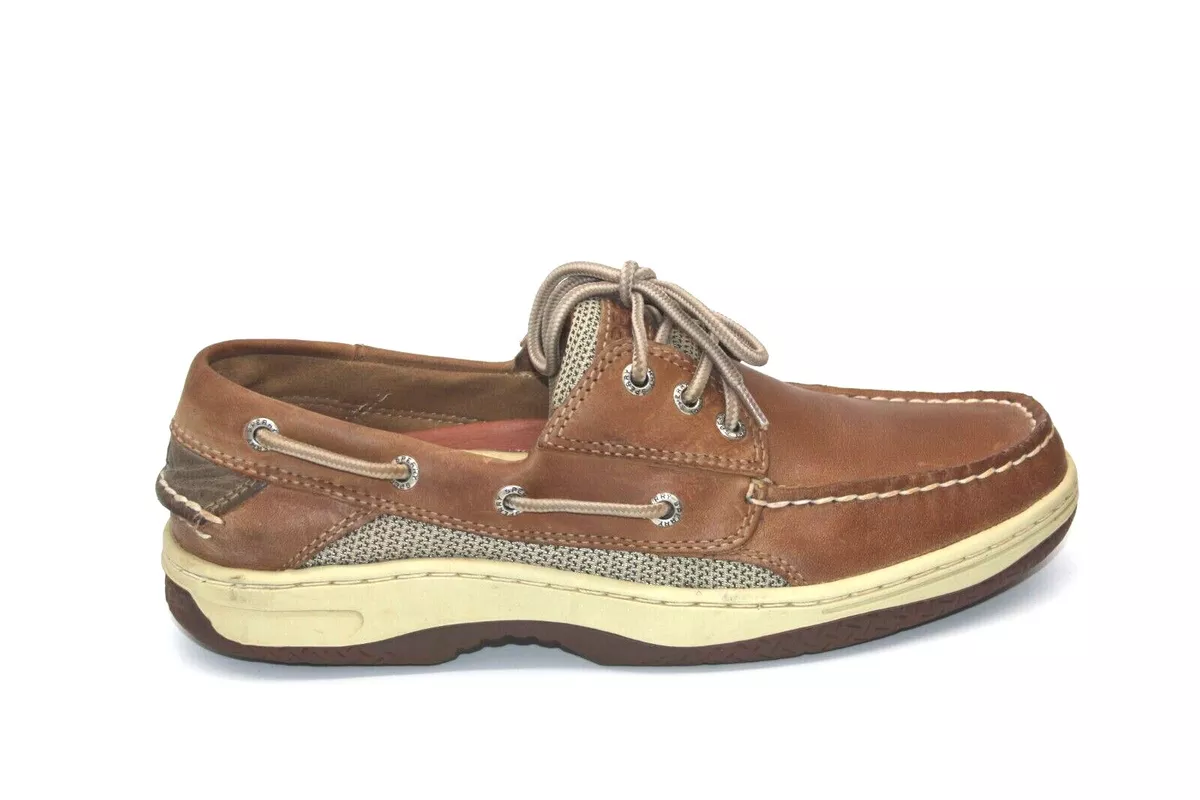 Men s SPERRY Billfish 3 Eye Boat Shoe 0799320 DARK TAN SIZE 8