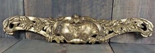 French Antique Bronze Ornament Door Closet  Cabinet Pediment Salvaged Gilded