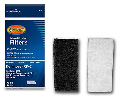 2-Pack Kenmore CF2 Foam Replacement Filter 2086884 for Upright Progre Vacuums