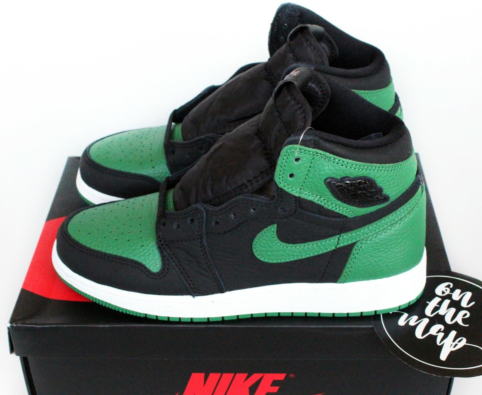 Nike Air 1 Retro High OG Pine Green Black 3 3.5 4 US New | eBay