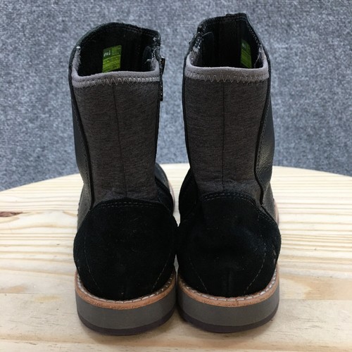 Ahnu Boots Womens 7.5 Octavia Waterproof Black Leather Side Zip Almond Toe - Picture 8 of 17