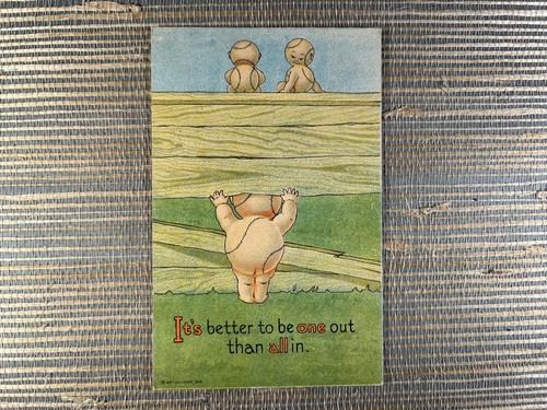 Est Allison Fan-ie Series 100 Kewpie Baseball Bare Butt 1916 Postcard L&R