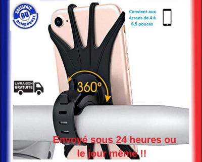 Support Universel Pour Smartphone Sur Guidon - Vélo, Moto, VTT, Poussette