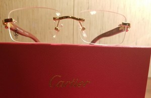 cartier glasses rimless gold 55mm vintage frame