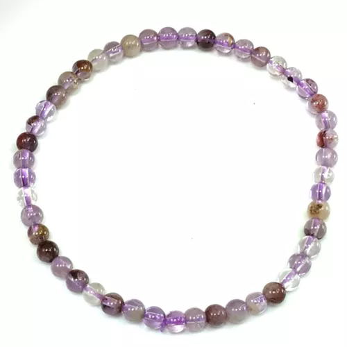 Handmade Gemstone Natural Super Seven Crystal Beaded Bracelet 7.5" 4 6 8 10 12mm - Picture 8 of 29