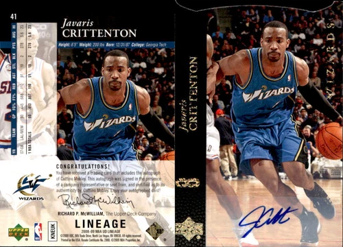 2008-09 UD Lineage SE Die Cut Autographs #41 Javaris Crittenton - NM-MT
