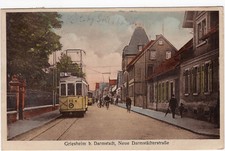 AK Griesheim b. Darmstadt, Neue Darmstädterstraße Straßenbahn 1931