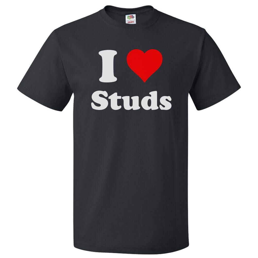 トップス Heart studs & message puff t-shirt I Love Studs T shirt I Heart Studs Tee | eBay