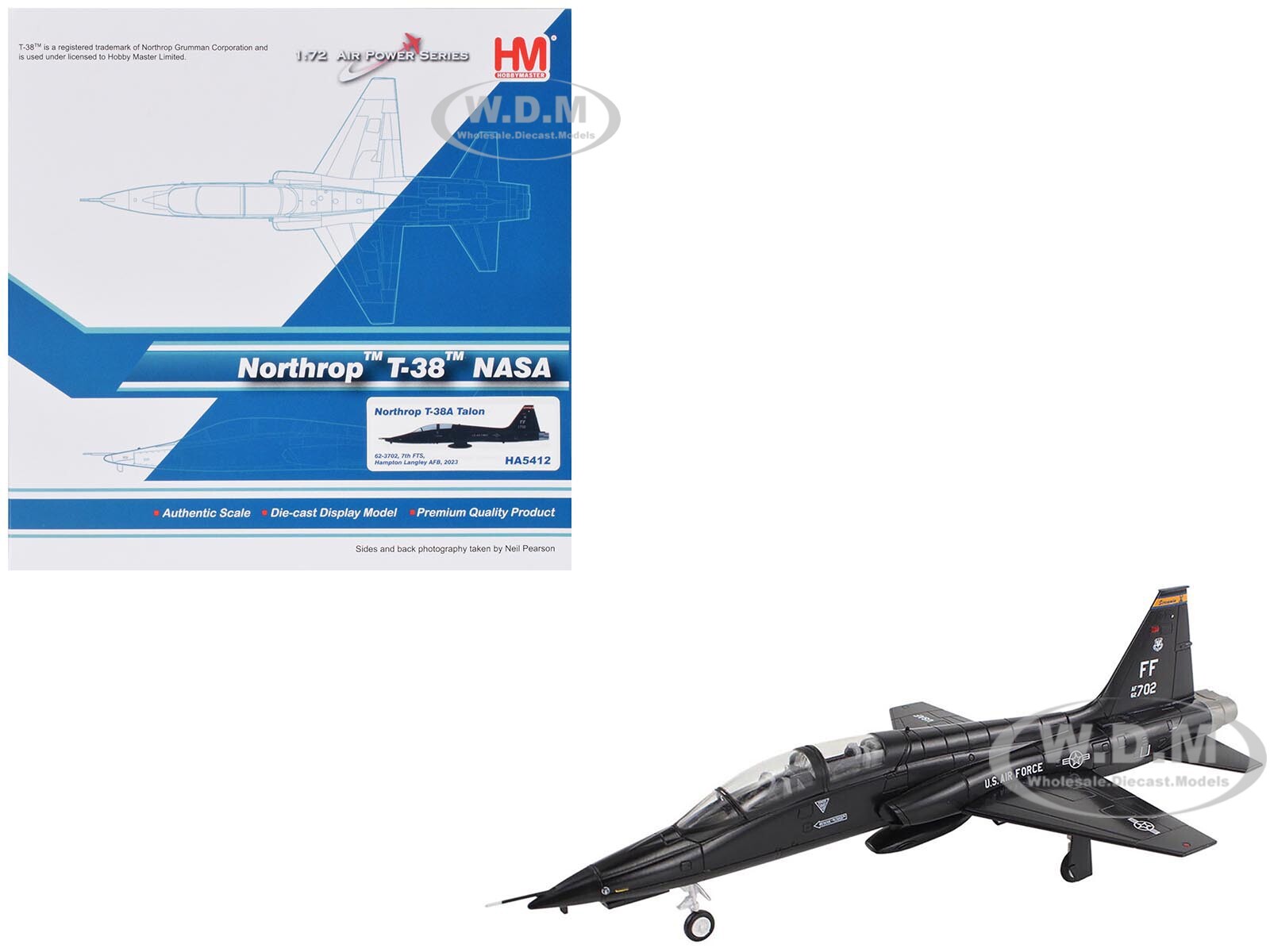 NORTHROP T-38A TALON AIRCRAFT HAMPTON LANGLEY AFB 1/72 ОТ HOBBY MASTER HA5412