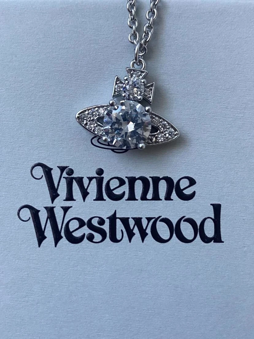 Vivienne Westwood Ismene Pendant Small Crystal Silver Necklace eBay