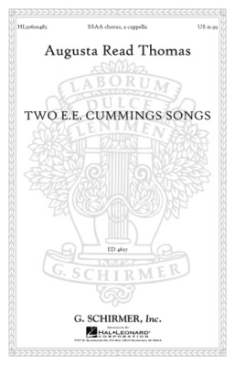 Two E.E. Cummings Songs Choral SSAA Augusta Read Thomas