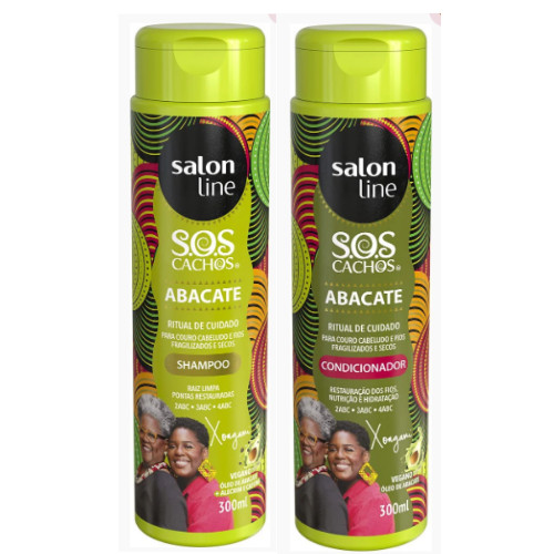 Salon line SOS Cachos Azeite de Oliva 2*300Ml Shampoing & CONDICIONADOR