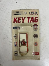 Key Tag Express MLB Team Baltimore Orioles Keychain Made in USA White Orange