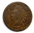 1868 Indian Head Cent About Good AG Details Cull Hole Filler
