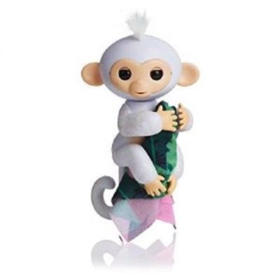 WOWWEE FINGERLINGS GLITTER WITH BLANKET WHITE MONKEY SUGAR 771171137634| 