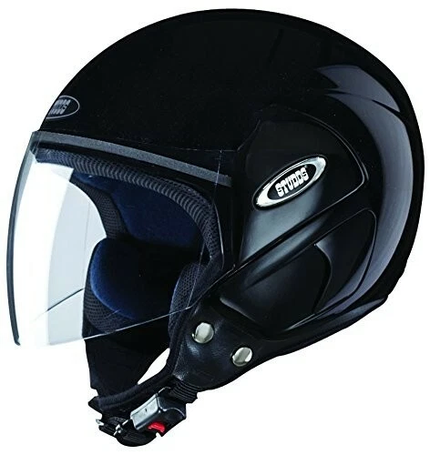 Studds Cub Open Face Black Helmet With Strip L Size US